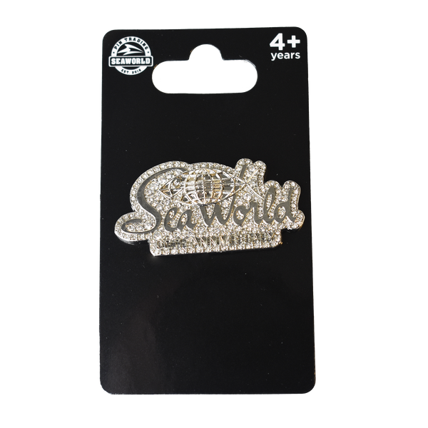 SeaWorld 60th Anniversary Silver Bling Pin - SeaWorld Parks