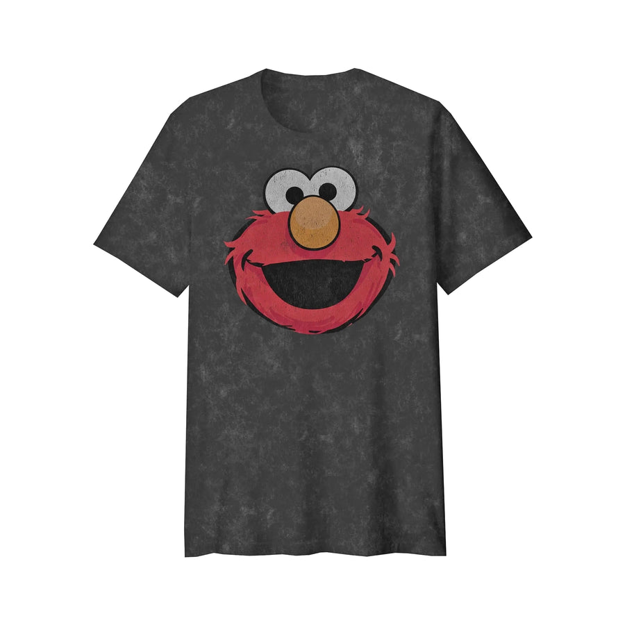 Sesame Street Elmo Heather Black Adult Tee