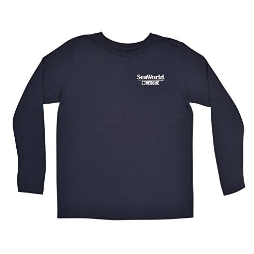 SeaWorld Rescue Navy Long Sleeve Adult Performance Tee