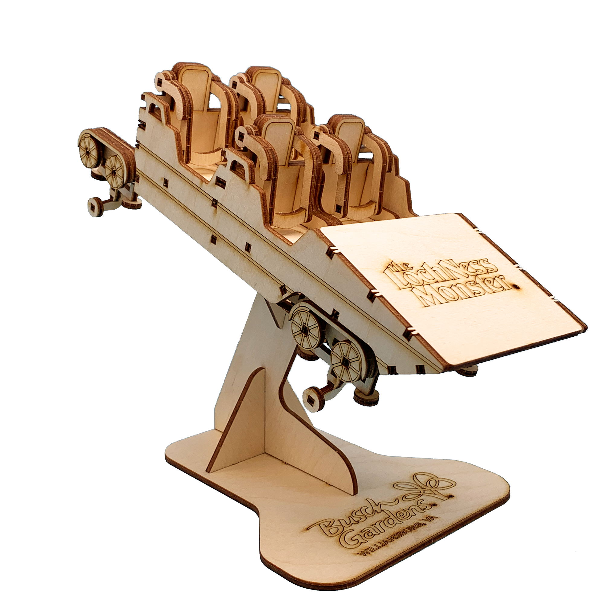 Busch Gardens Williamsburg Coaster Cutout Model Lochness Monster