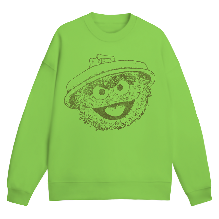 Sesame Street Big Face Oscar Green Youth Crew Fleece