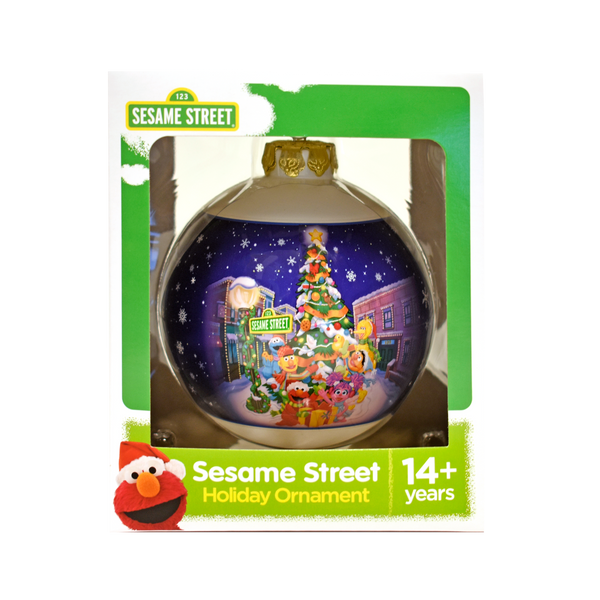 Sesame Street Multi Character Christmas Glass Ball Ornament SeaWorld