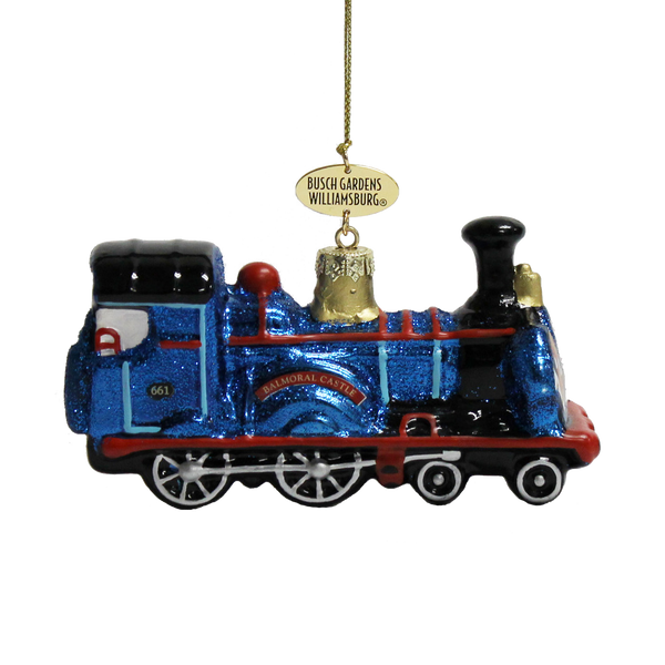 Busch Gardens Williamsburg Train Glass Ornament - SeaWorld Parks