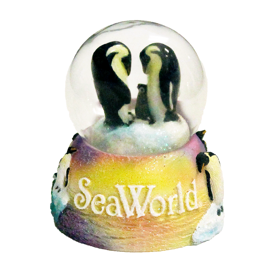 SeaWorld Sunset Penguin Water Globe