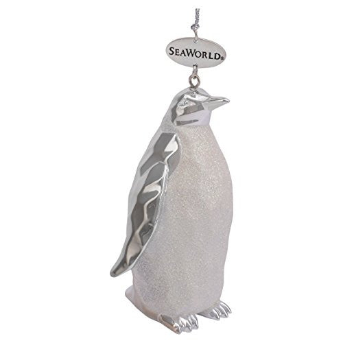 Penguin Silver Resin Ornament