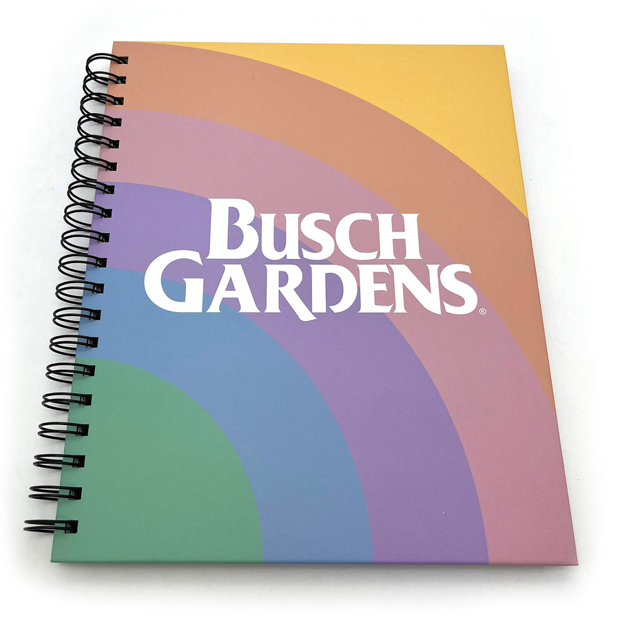 Busch Gardens Rainbow Pastel Spiral Notebook