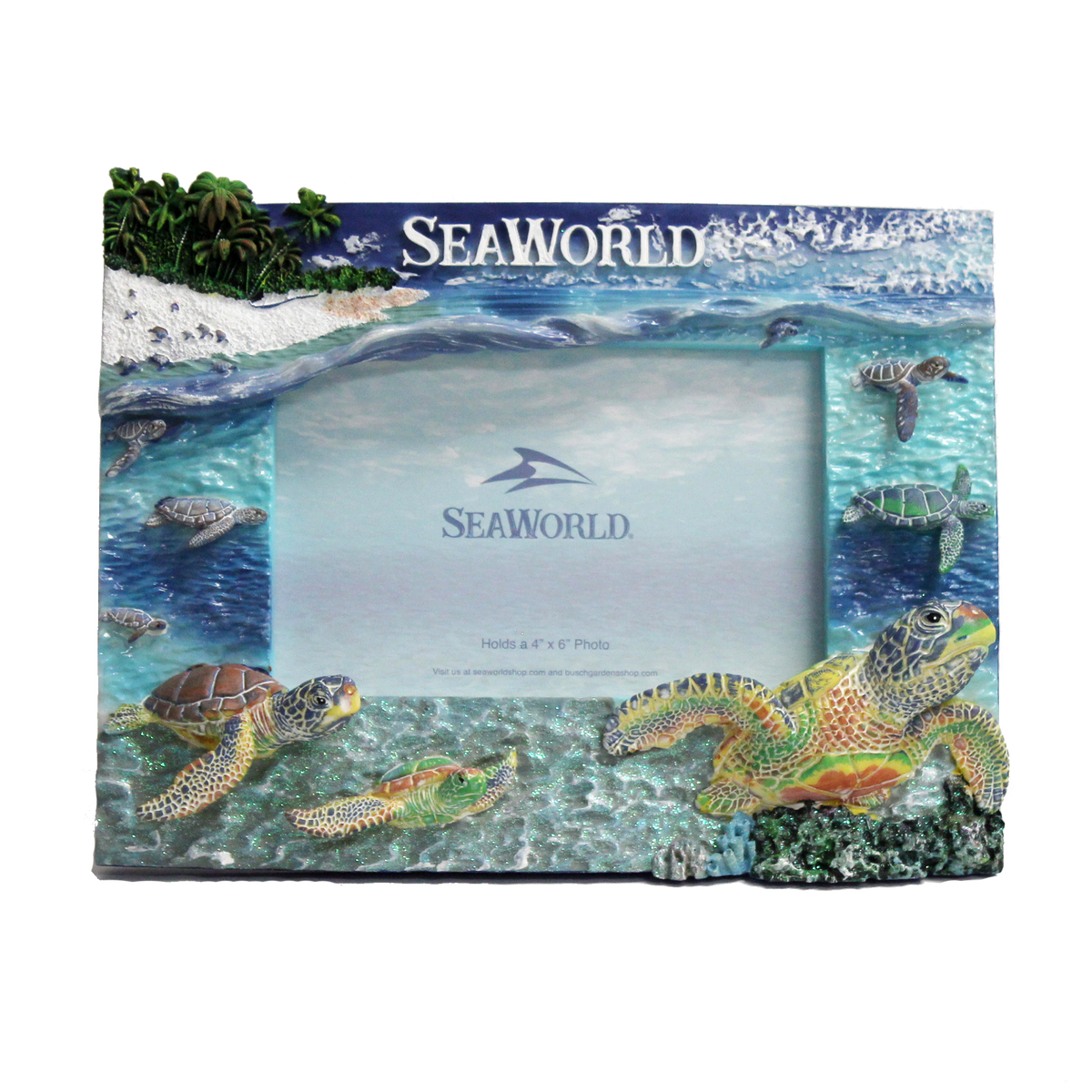 SeaWorld Baby Sea Turtle 4X6 Resin Frame - SeaWorld Parks ...