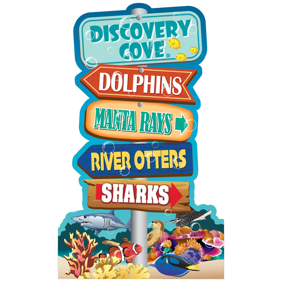 Discovery Cove Directional Sign Magnet