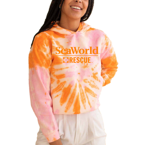 SeaWorld Rescue Orange/Pink Multi Junior Crop Fleece