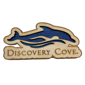 Discovery Cove Logo Wooden Magnet