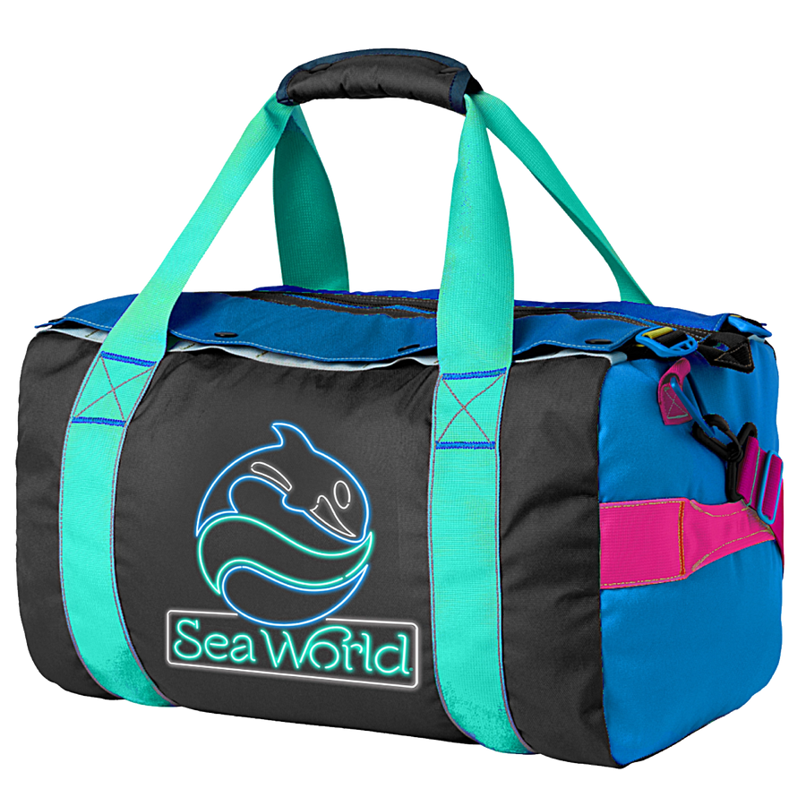 SeaWorld Neon Sign Multicolor Duffle Bag