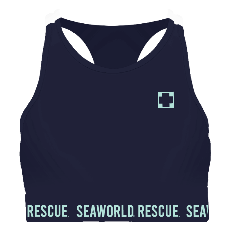 Seaworld Rescue Navy Mint Junior Sports Top