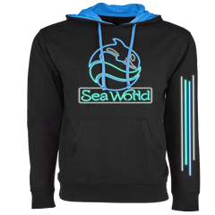 SeaWorld Neon Sign Black Pullover Hoodie Adult - SeaWorld Parks