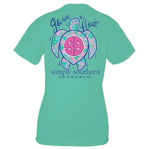 Simply Southern & SeaWorld Go With the Flow Turtle Seafoam Adult