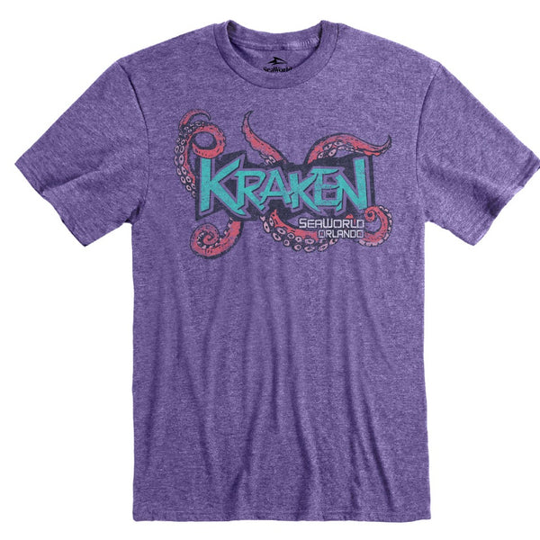 SeaWorld Orlando Retro Kraken Unleashed Adult Tee - SeaWorld Parks ...