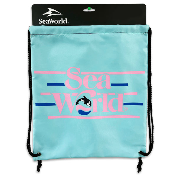 SeaWorld Retro Neon Cinch Bag SeaWorld Parks & Entertainment Shop