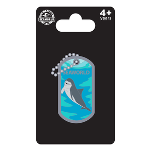 SeaWorld Dog Tag Dolphin Pin