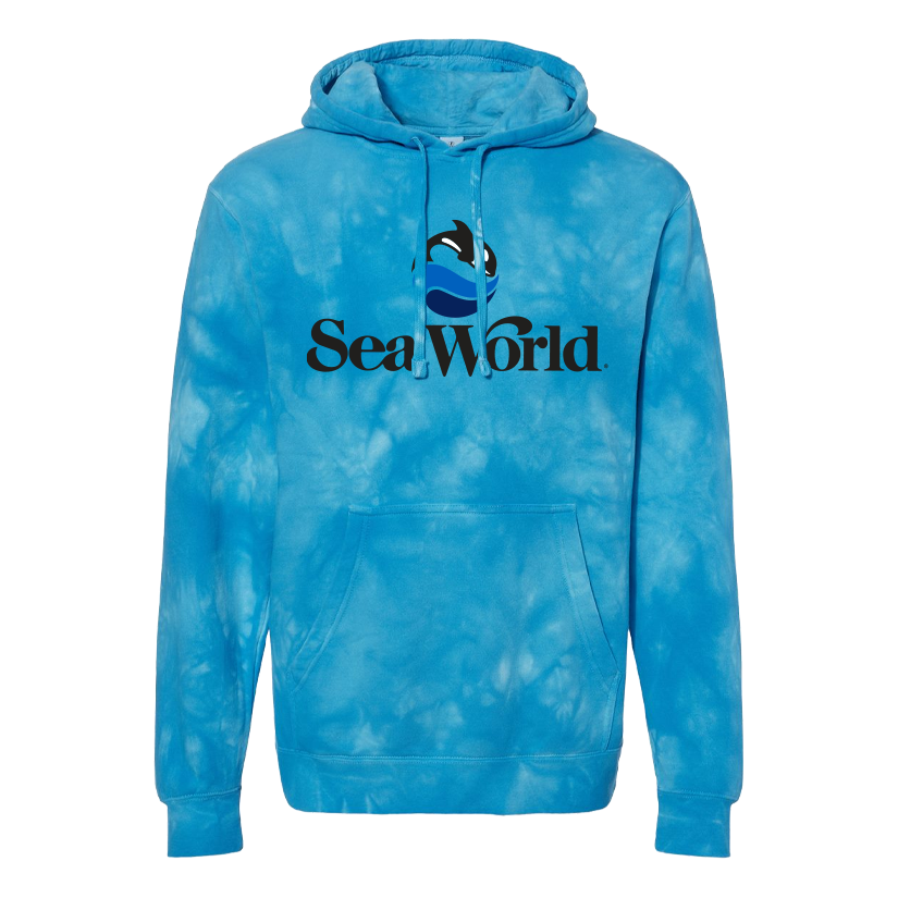 SeaWorld Tie-Dye Logo Blue Hoodie - SeaWorld Parks & Entertainment SeaWorld Tie-Dye Logo Blue Hoodie - SeaWorld Parks & Entertainment