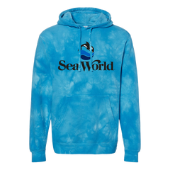 SeaWorld Tie-Dye Logo Blue Hoodie - SeaWorld Parks & Entertainment
