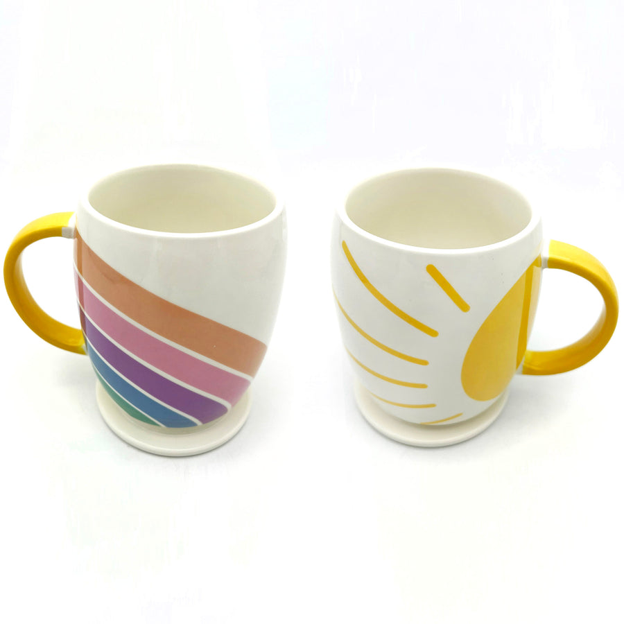 Rainbow Pastel Mug & Coaster