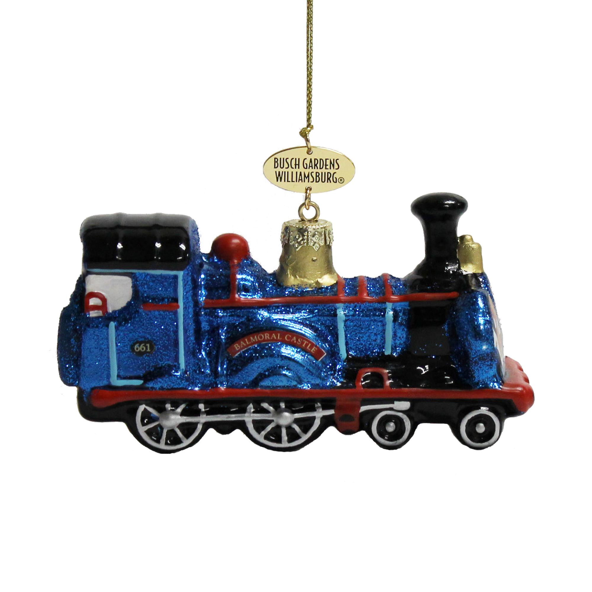 Busch Gardens Williamsburg Train Glass Ornament - SeaWorld Parks Busch Gardens Williamsburg Train Glass Ornament - SeaWorld Parks